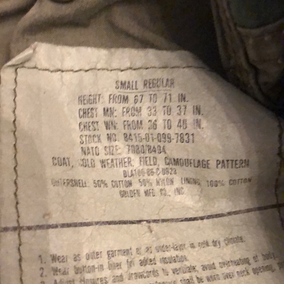 Camoflauge Jacket size Small - Picture 5 of 5